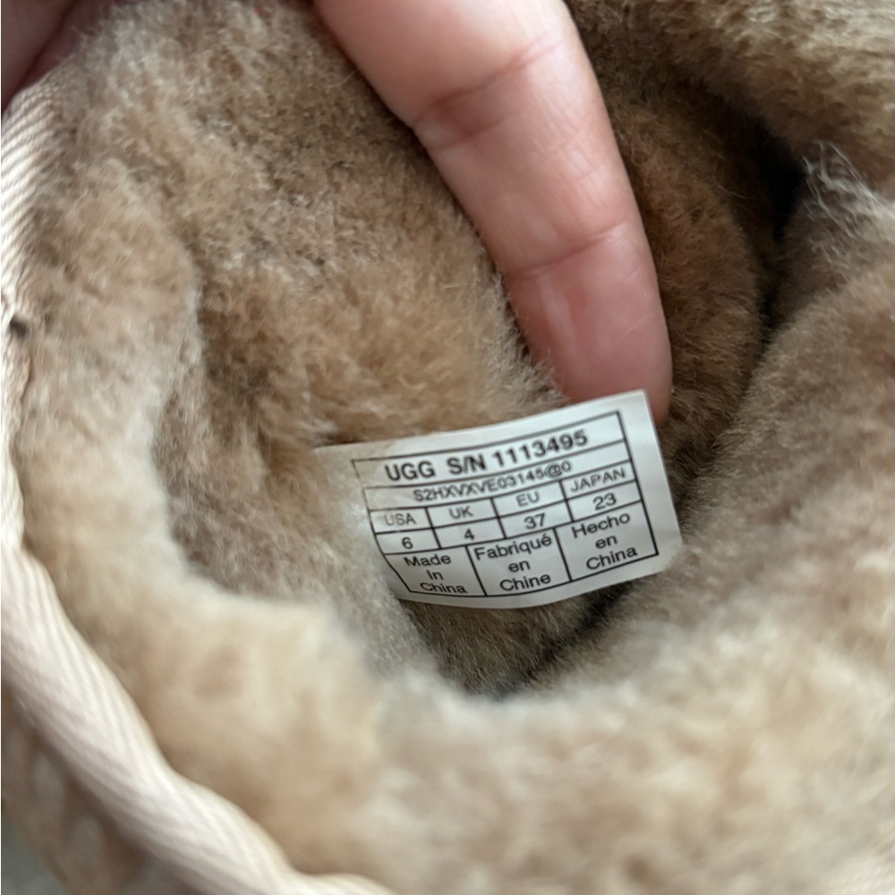 UGG Chestnut Leopard-Print Shearling Boots - Picture 5 of 6